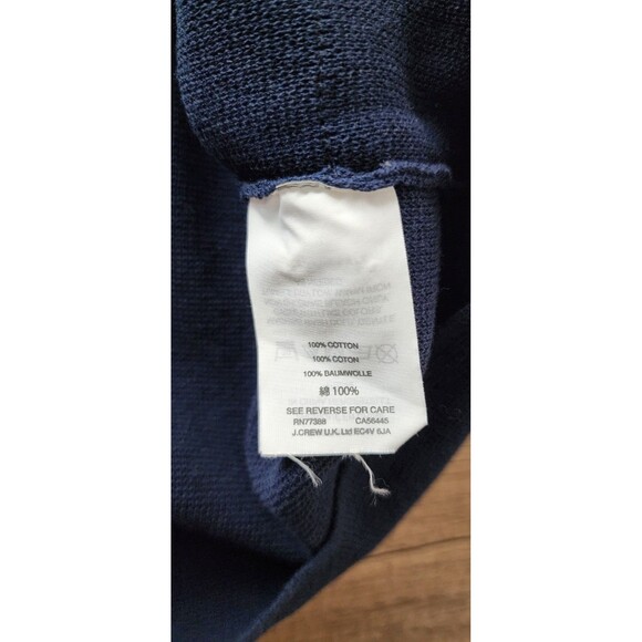 J.Crew Women’s XS Navy Blue Ruffle Trim Knit Top 100% Cotton Summer‎ 2017 - Picture 4 of 7
